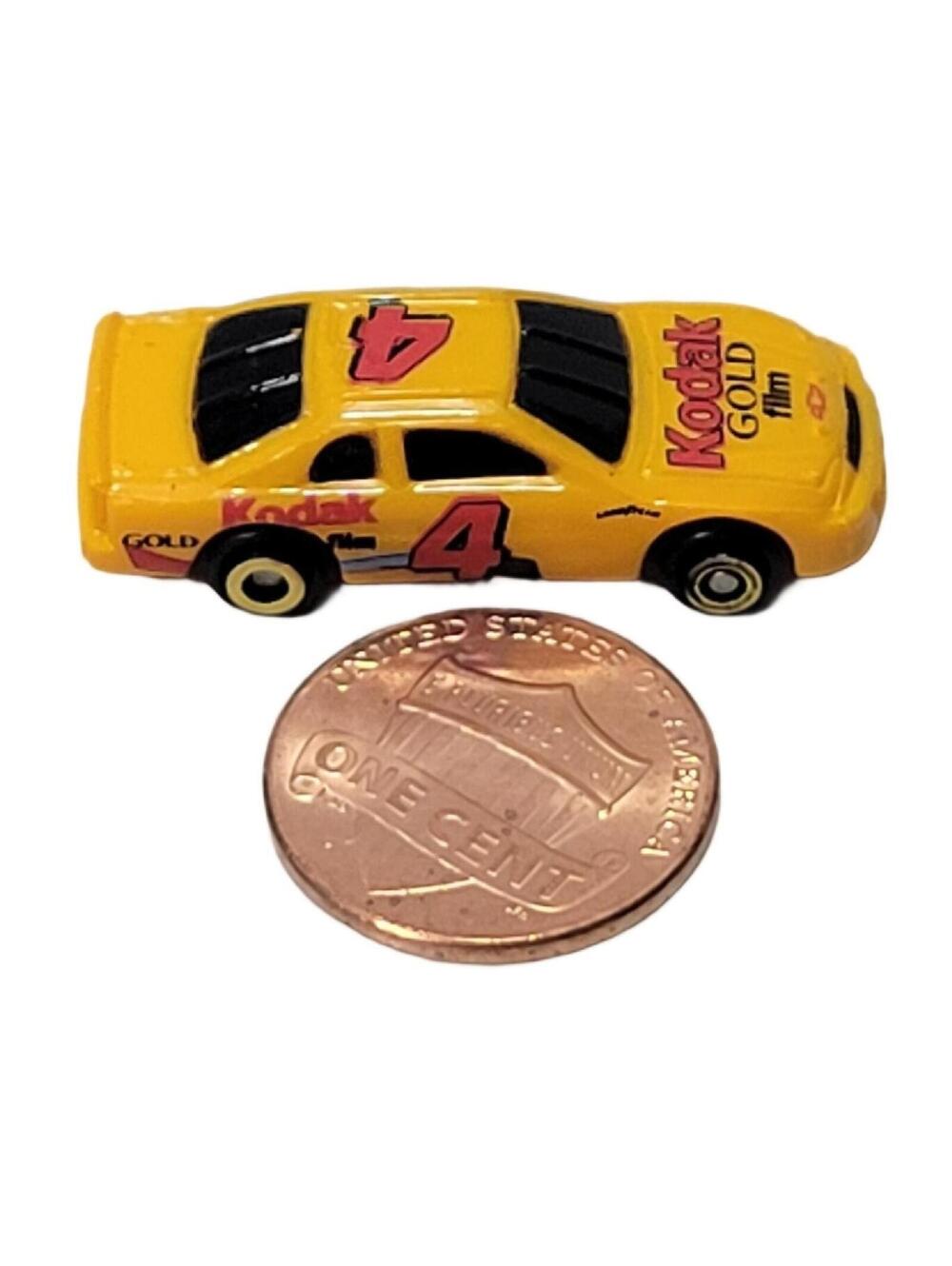 Vtg Imperial Kodak #4 Yellow Red Miniature Race Die Cast Model Car Micro Machine